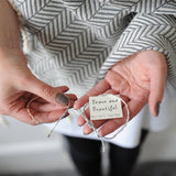 Morse Code 'Brave And Beautiful' Bracelet