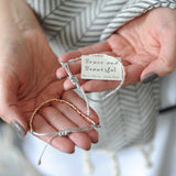 Morse Code 'Brave And Beautiful' Bracelet