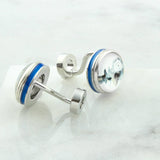 Personalised London City Watercolour Cufflinks