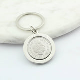 Personalised 16th Birthday Ten Pence Keyring