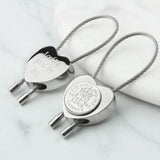 Personalised 1945 80th Birthday Sixpence Heart Keyring