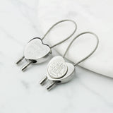 Personalised 1945 80th Birthday Sixpence Heart Keyring