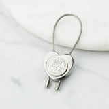 Personalised 1945 80th Birthday Sixpence Heart Keyring