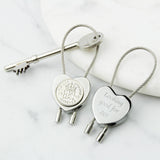Personalised 1945 80th Birthday Sixpence Heart Keyring