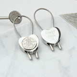 Personalised 1955 70th Birthday Sixpence Heart Keyring