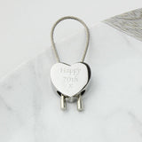 Personalised 1955 70th Birthday Sixpence Heart Keyring