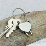 Personalised 1965 60th Birthday Sixpence Heart Keyring