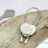 Personalised 1965 60th Birthday Sixpence Heart Keyring