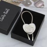 Personalised 1965 60th Birthday Sixpence Heart Keyring