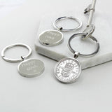 Personalised 1965 60th Birthday Shilling Keyring