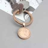 Personalised 1971 To 1984 Half Pence Keyring
