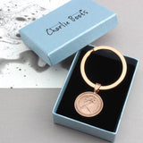 Personalised 1971 To 1984 Half Pence Keyring