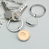 Personalised 30th Birthday One Pence Keyring