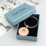 Personalised 30th Birthday One Pence Keyring