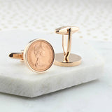 Personalised 50th Birthday 1975 Halfpence Cufflinks
