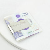 Personalised 60th Birthday Sixpence Money Clip