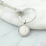 Personalised Any Date Five Pence Keyring