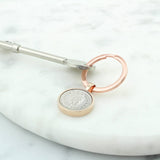 Personalised Any Date Five Pence Keyring