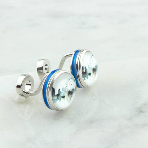 Personalised London City Watercolour Cufflinks