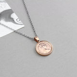 Personalised Rose Gold Halfpenny Necklace 1971 To 1983