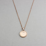 Rose Gold or Silver 1975 Half Penny 50th Birthday Necklace
