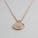 Rose Gold or Silver 1975 Half Penny 50th Birthday Necklace