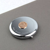 Personalised Silver Sixpence Compact Mirror