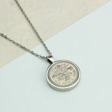 Personalised Sixpence Necklace 1928 To 1967