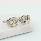 Personalised Watch Movement Cufflink Set Oblong