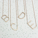 Initial Necklace In Silver, Gold Or Rose Gold