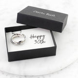 Silver Or Gold 30th Birthday Rings Necklace