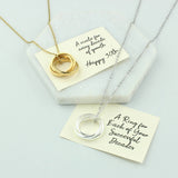 Silver Or Gold 30th Birthday Rings Necklace