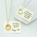 Silver Or Gold 30th Birthday Rings Necklace