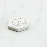 Sterling Silver 30th Birthday Circle Earrings