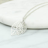 Sterling Silver 30th Birthday Leaf Necklace