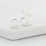Sterling Silver 60th Birthday Circle Earrings