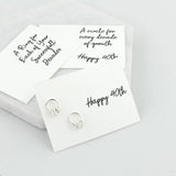 Sterling Silver 50th Birthday Circle Earrings