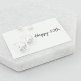 Sterling Silver 50th Birthday Circle Earrings