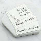 Sterling Silver Giraffe Pendant Necklace