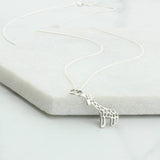 Sterling Silver Giraffe Pendant Necklace