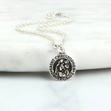 Sterling Silver St. Christopher Chain Bracelet