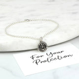 Sterling Silver St. Christopher Chain Bracelet