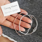 'Strong Woman' Morse Code Bracelet