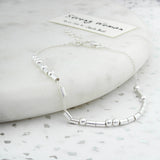 Strong Woman Sterling Silver Morse Code Chain Bracelet