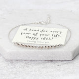 Sterling Silver Happy 16th Bead For Every Year Chain Bracelet