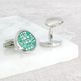 Personalised Blue Circuit Board Cufflinks