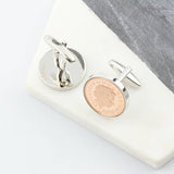 18th Or 21st Birthday One Pence Cufflinks