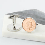 18th Or 21st Birthday One Pence Cufflinks