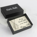 Sterling Silver 30th Birthday Geometric Necklace