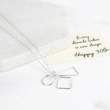 Sterling Silver 30th Birthday Geometric Necklace